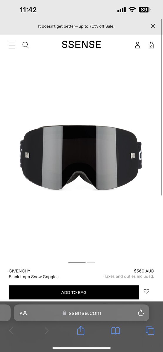 Would somebody please tell me that I don’t need a pair of $560 Givenchy ski goggles for 3 days of skiing…