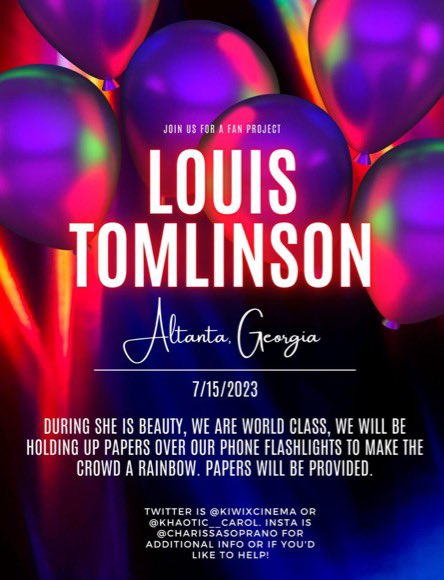 chaotic_karol's tweet photo. lovely moots, we put together a last minute 🌈 RAINBOW PROJECT 🌈 for louis’ show in ATLANTA on 7/15. 

we’re gonna do mixed rainbow colors for SHE IS BEAUTY

t made a lil hard to divide the colors and organize) https://t.co/RdGCZY6TB3