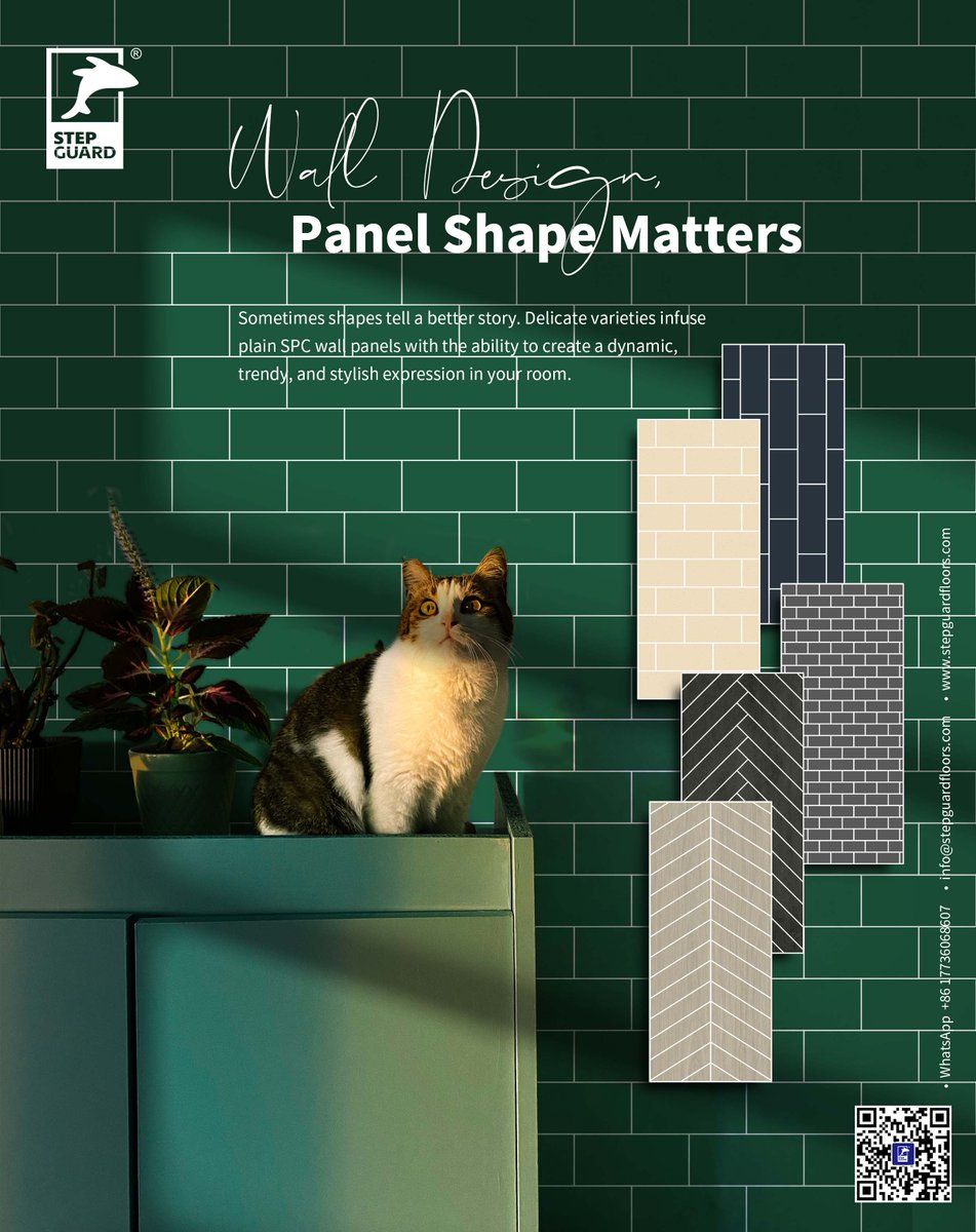 stepguardwalls's tweet image. 💟Let the Shapes Speak: Introducing our Delicate Variety of SPC Wall Panels!

Sometimes shapes tell a better story, and we're here to bring that narrative to life!

🐬stepguardfloors.com
—
#SPCWallPanels #WallPaneling #DurableWalls #homerenovation #buildingmaterial #HomeDecor