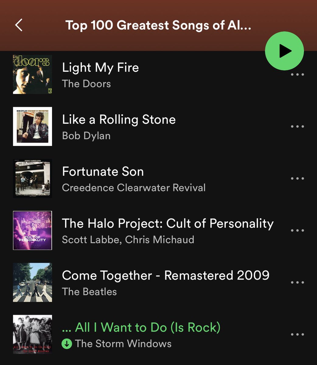 Glad to see our new single “All I Want To Do (Is Rock)” in good company on the popular Spotify playlist Top 100 Greatest Songs of All Time #americanamusic #summer2023 #rockabilly