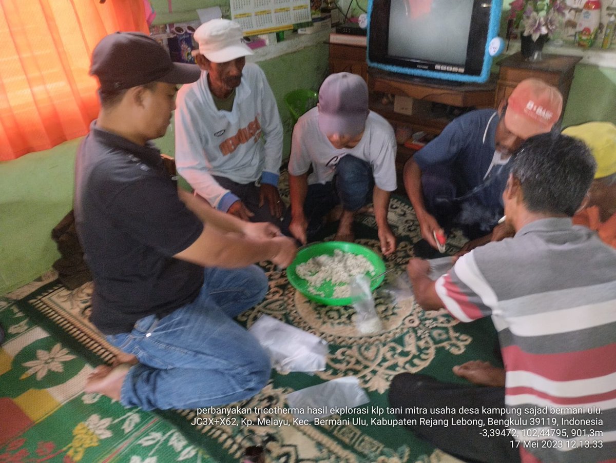 ditlin_tp's tweet photo. Hola SobaTani 
Kali ini kabar terkini dari kelompok tani (Poktan) Mitra Usaha penerima manfaat kegiatan P4 yang sedang melakukan pemurnian hasil eksplorasi. Poktan yang berlokasi di Desa Kampung Sajad, Kec. Bermani Ulu, Kab. Rejang Lebong, Provinsi Bengkulu ini sebelumnya sudah https://t.co/VC0q3rzPn9