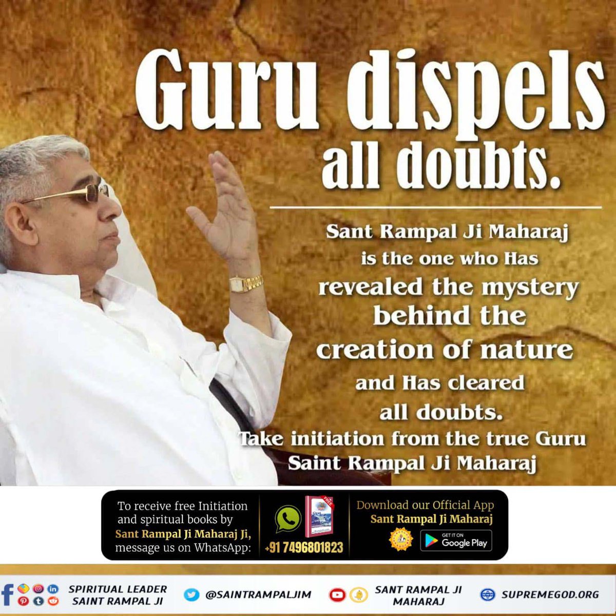 #सच्चा_सतगुरु_कौन
Sant Rampal Ji Maharaj is the one who Has revealed the mystery behind the creation of nature and Has cleared all doubts.