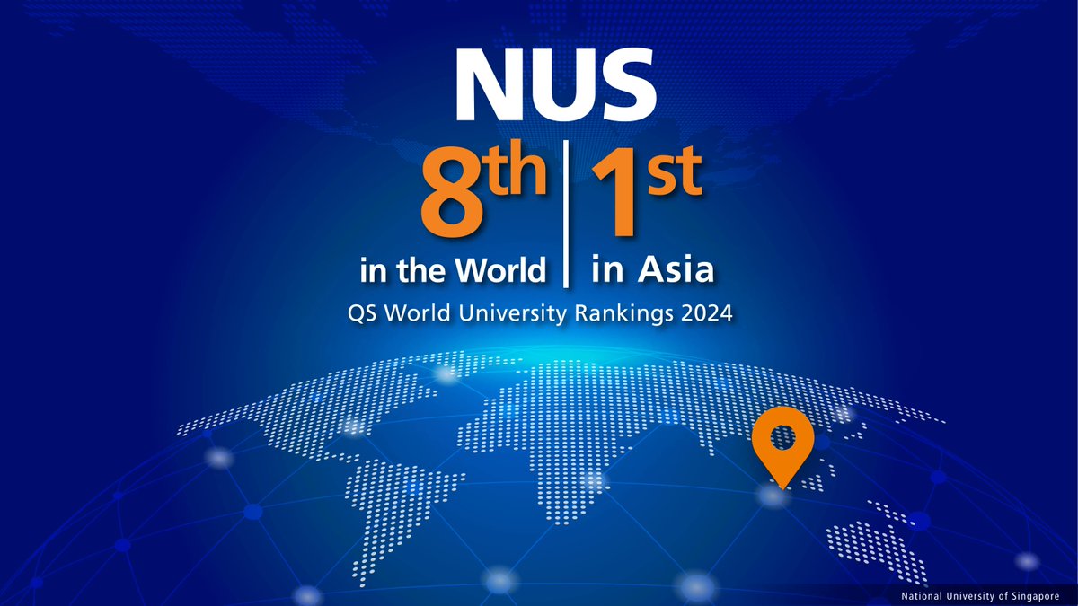 🌏🎉 #NUS breaks into QS World University Rankings top 10 at 8th place, and is now #1 in Asia! Congrats to the NUS community for shaping future leaders and making a global impact! 🌟🎓

🔗 Story: buff.ly/43ZKjxD

#QSWUR #EducationExcellence #NUSComputing #NUSExcellence