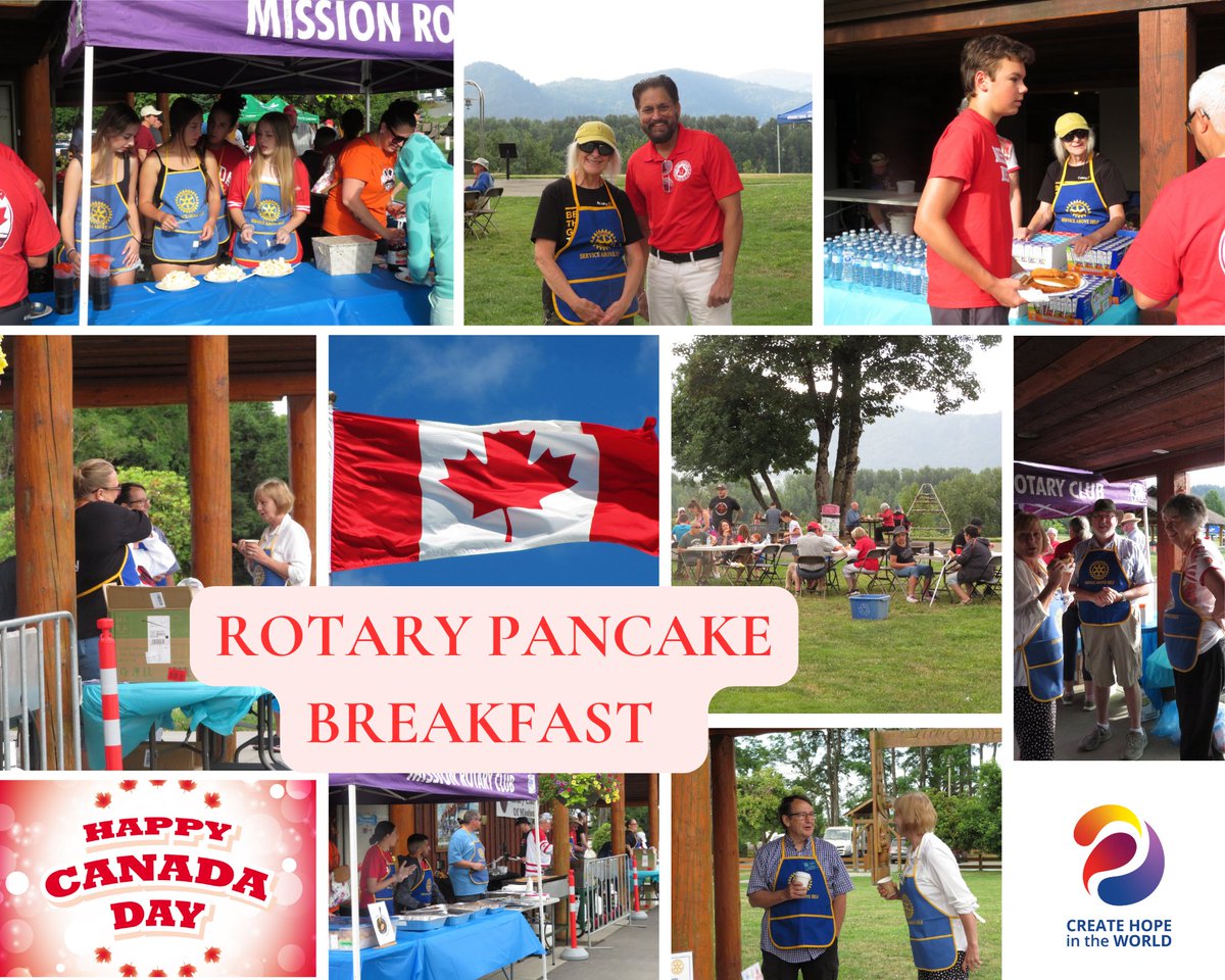 Thank You to all the volunteers that made the annual Rotary Canada Day Pancake Breakfast a great success. 

We are Rotary-People of Action.

#rotaryinternational #ServiceAboveSelf #missionbc