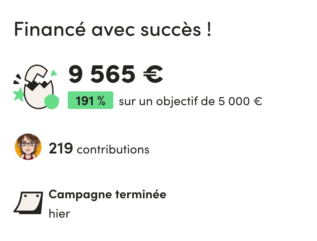 Merci aux 219 contributeurs et contributrices de la campagne Jachère, et au-delà chaque personne à l'avoir relayée et y avoir participé d'une façon ou d'une autre !  🎉

Reste plus qu'à finir le livre, désormais !