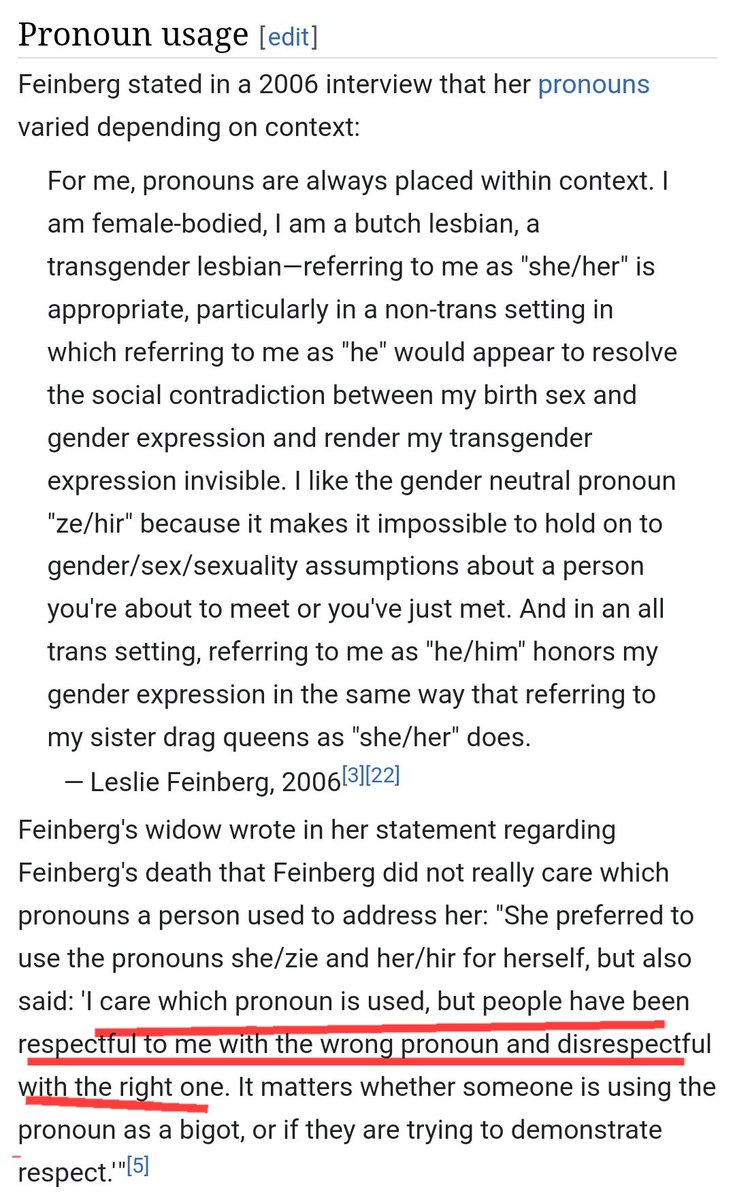 struck today by Feinberg's note on context informing pronoun usage