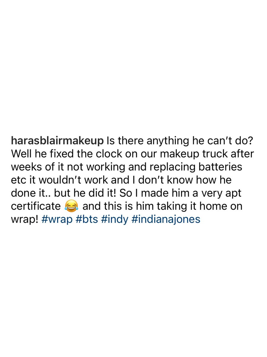 LovclyMikkelsen's tweet photo. [NEW] Mads Mikkelsen is such a cutie (and a repairman apparently) it’s sweet how he fixed the makeup trailers clock 🥹💚

📸 - IG harasblairmakeup https://t.co/9l4VE3qqr9
