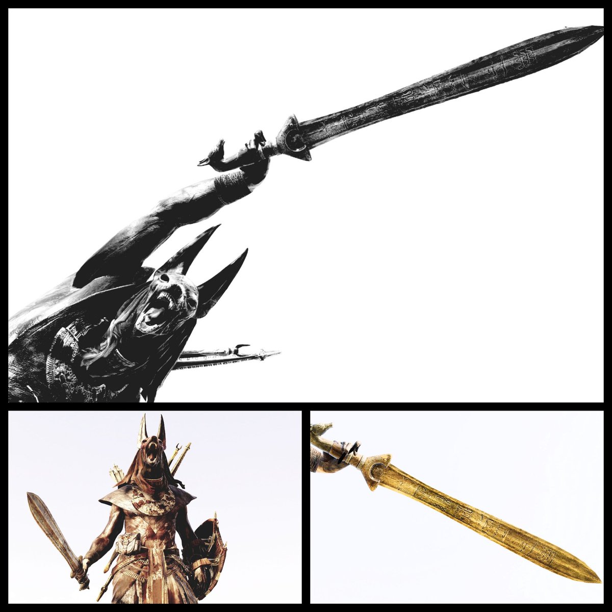 COSMICVISIONSVP's tweet photo. "This legendary Sword was dedicated to Anubis, the Egyptian God of the Dead" 

🎮  #assasainscreedorigins 
🎬  @Ubisoft
#ACWeapons #Creedscholars #TOWCBWeeklyCapture #CodexMonthly https://t.co/q5ZtPiBQiB