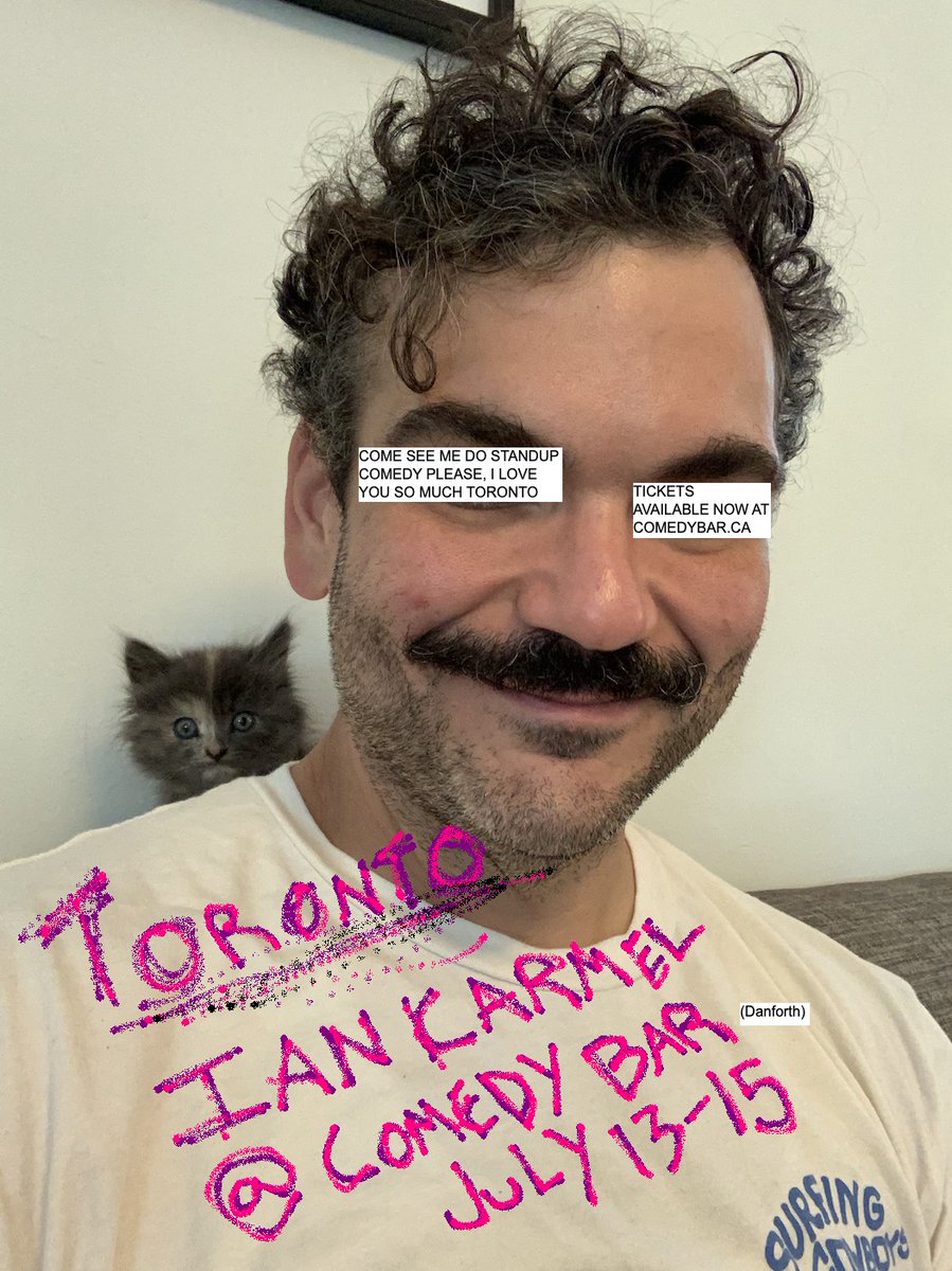 TORONTO! I'm coming to @ComedyBar (Danforth) July 13-15! I paid a guy who said he was Banksy $450,000 to make this poster! Please buy tickets to my shows, I DO NOT HAVE that much MONEY.