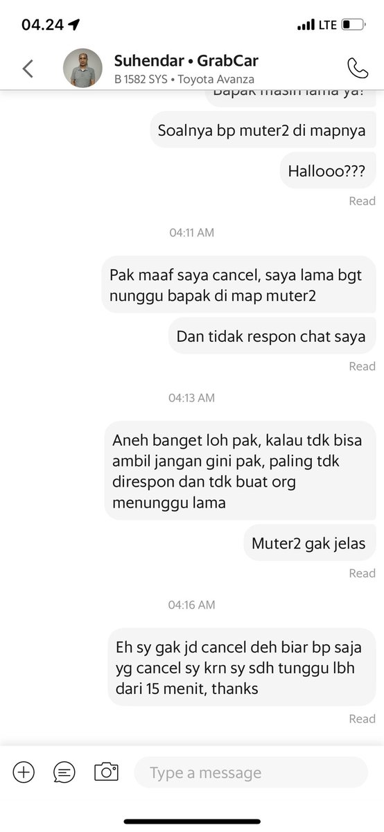 pramestidian's tweet photo. @GrabID Sy sdh tunggu lebih dr 15 menit, di map posisi driver makin aneh hanya muter2 area gambir tp tdk pickup, estimasi tunggu dr 4 menit menjadi 14 menit. Sy sdh sampai rumah jg tidak direspon oleh ybs krn sy tdk mau cancel. Mohon responnya terkait hal berikut, thank you 🙏🏼 https://t.co/Tmjjpn6kpM
