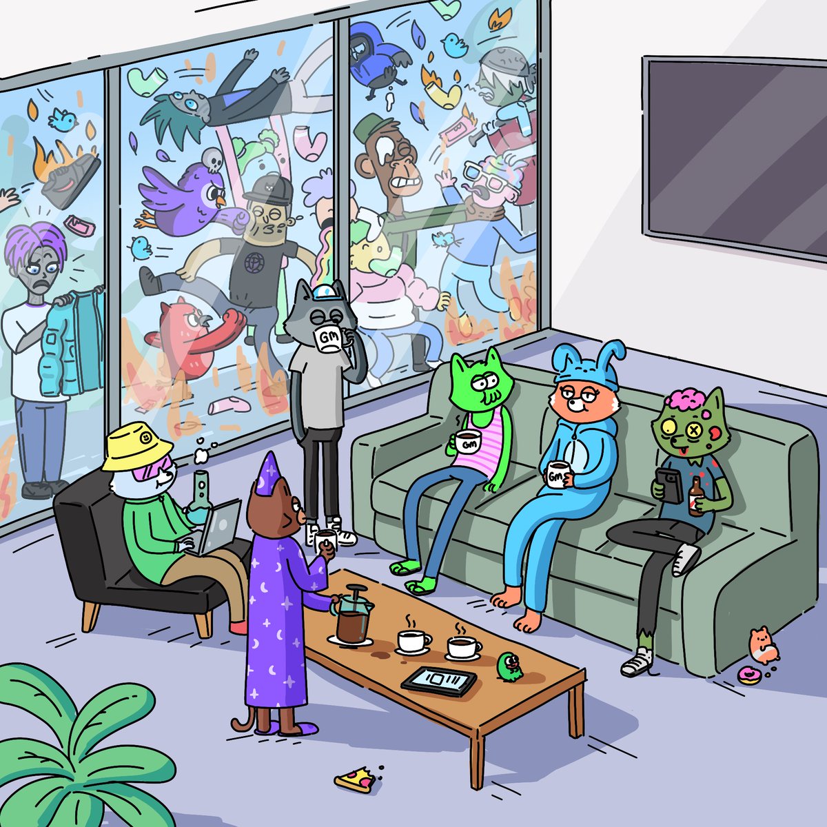 Locked_up_comms's tweet photo. POV: @foxfamnft Community while everyone else is in shambles. https://t.co/oSqi7kK1mu