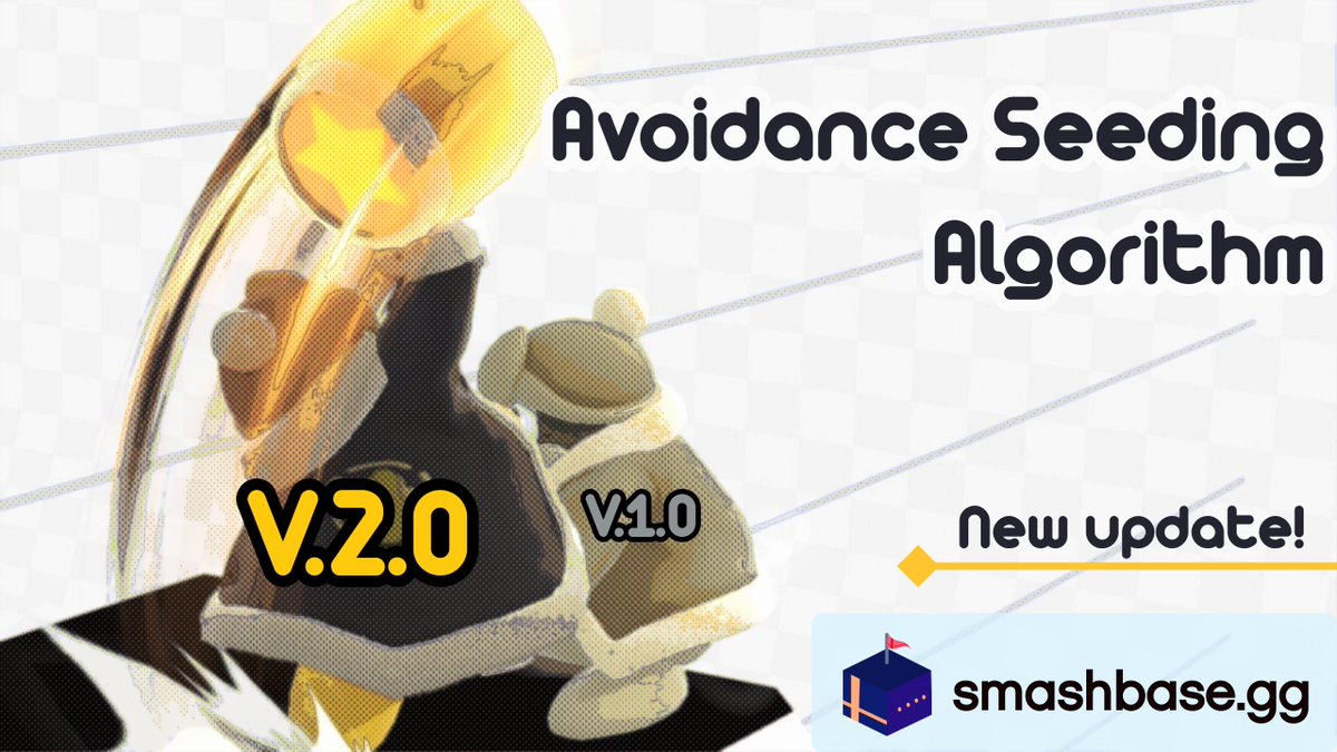 Smashbasegg's tweet photo. 📢 Attention Smashbasers:
Our avoidance seeding algorithm just got MASSIVE improvements! v.1.0 -> v.2.0

This is a big deal - you'll find that automatic location, set history, and carpool separation is now SIGNIFICANTLY better for all sizes of events. 

Check out the writeup 👇 https://t.co/2i94lm0weX