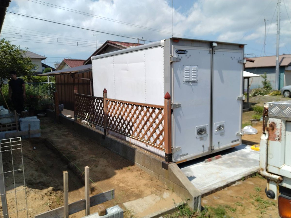 匝瑳市】雨漏り品 保冷コンテナ (No.Z-13) 長さ約347cm×幅187cm×高さ