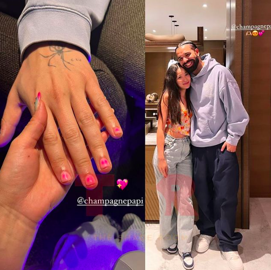 DailyLoud's tweet image. Drake gets a pink manicure