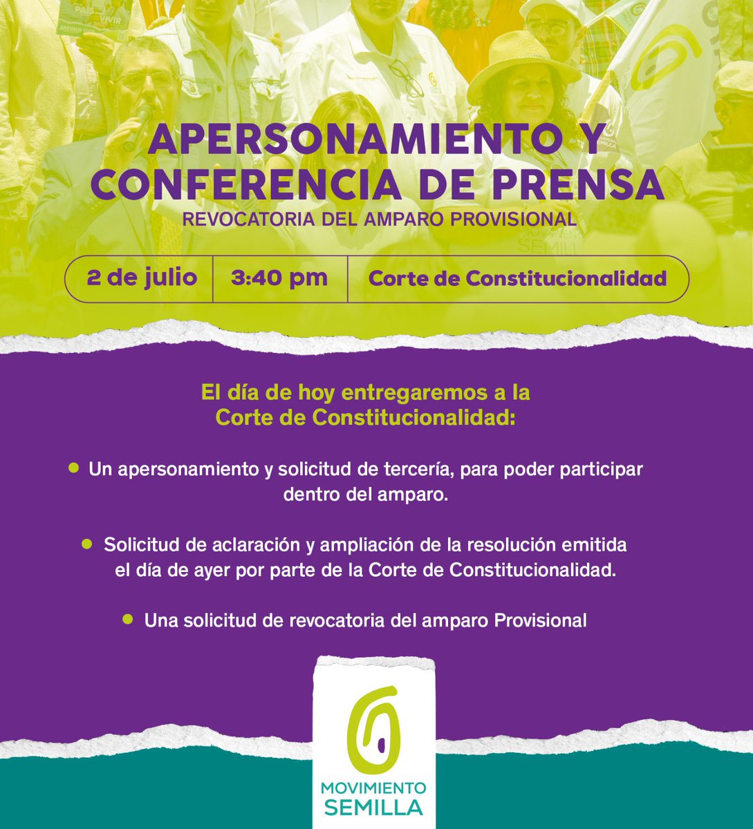 BArevalodeLeon's tweet photo. Estamos live en Tiktok desde la Corte de Constitucionalidad.

Agradecemos mucho su apoyo y difusión para seguir luchando por un país diferente. 🌱 https://t.co/Kx38IqEnJF