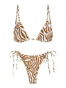 #Zaful Zebra Bralette String Bikini Swimsuit:
Style: #fashion
Swimwear: #bikini
Bikini Type: #stringbikini
Material: polyester,spandex
Bra Style: #bralette
Support: wire free
Collar-line: spaghetti straps
Patterns: #leopard,#snakeprint,#zebraprint
zaful.com/?lkid=82849823 $23.99