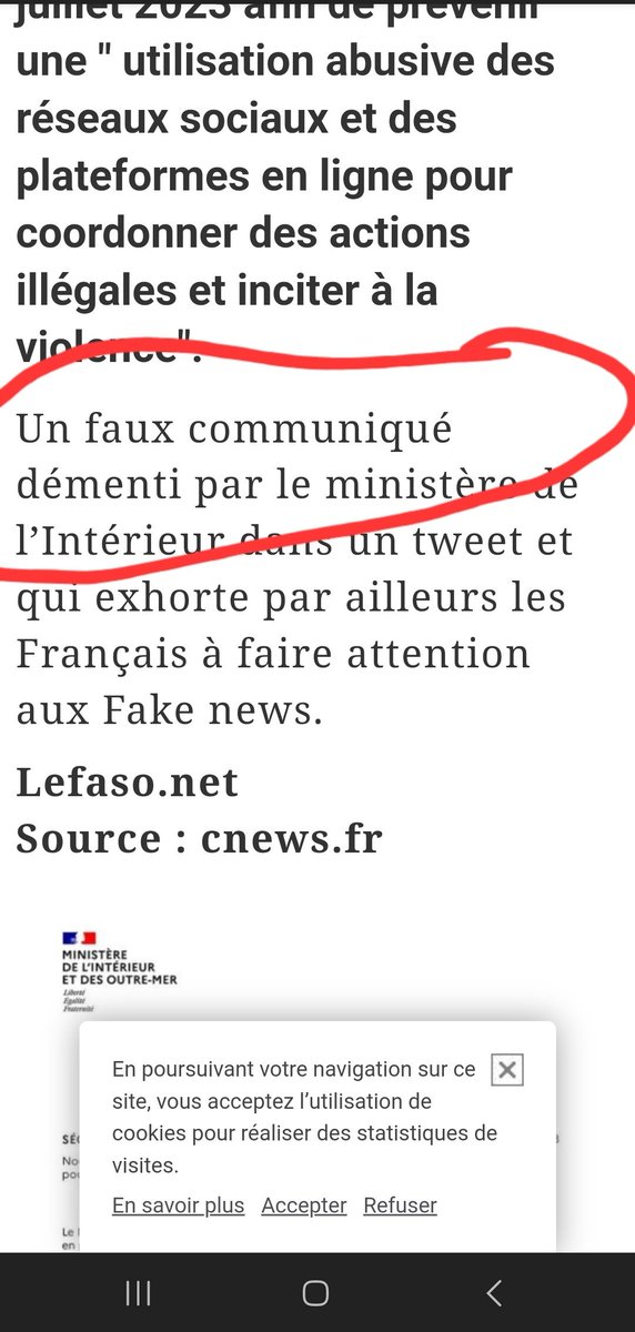 Leonidas_17GOI's tweet photo. 🛑Carefull guys...that letter saying French 🇫🇷officials will cut the internet is FALSE and FAKE...BE CAREFULL...example of 3 french articles indicating its not THE CASE and there are more articles debunking it🛑

@1776Tron @GH17TAFKAG @GolfingFrogs @Reas_Dad https://t.co/cTe7A5J65Q