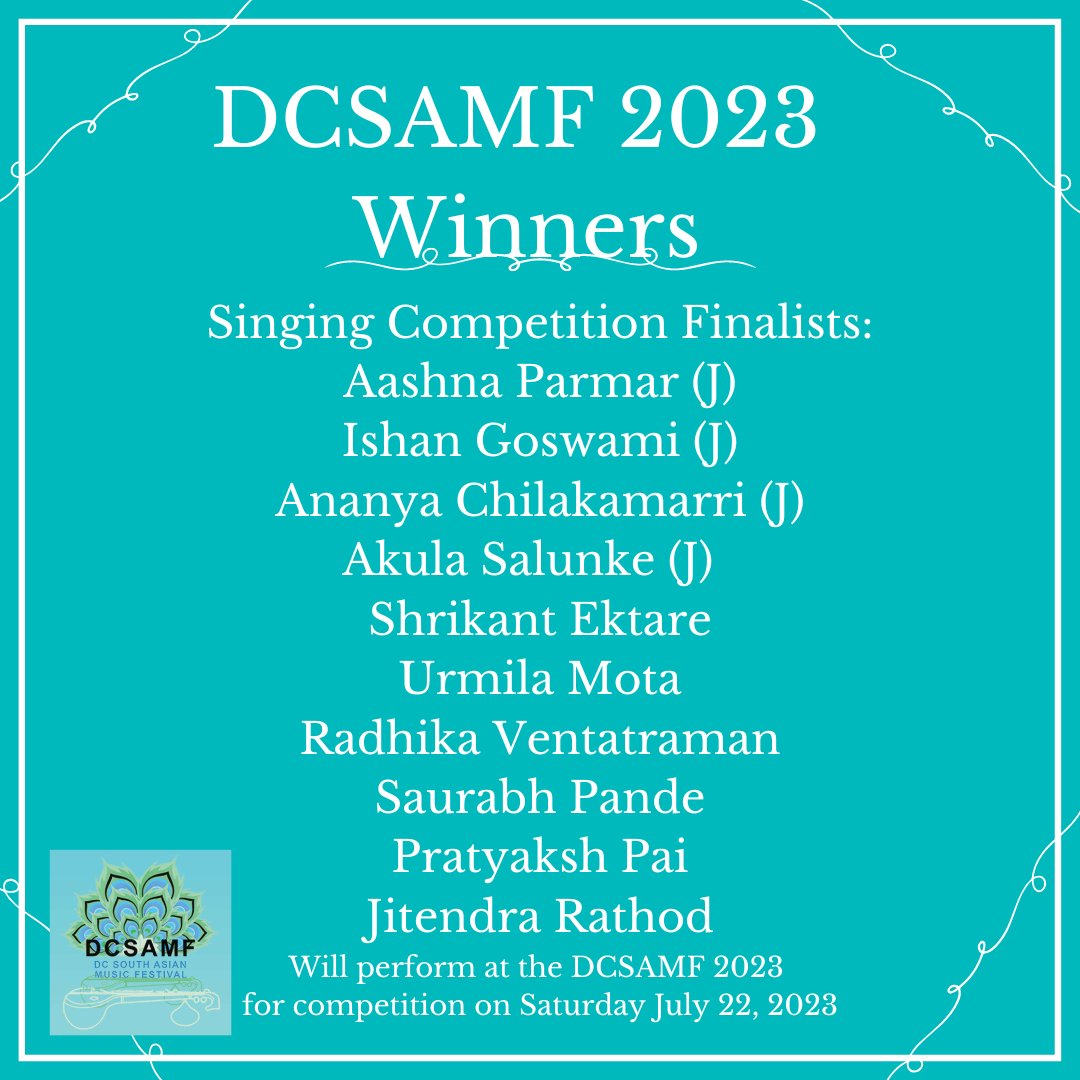 dcsaaci's tweet photo. Congratulations, DCSAMF 2023 winners! 

#DCSAMF #AmjadAliKhan #AmaanAliBangash #AyaanAliBangash  #FaluShah #VatsalaMehra #dcmusicevents #dclivemusic #dcevents #thingstododc https://t.co/mcfiZ8WtpL