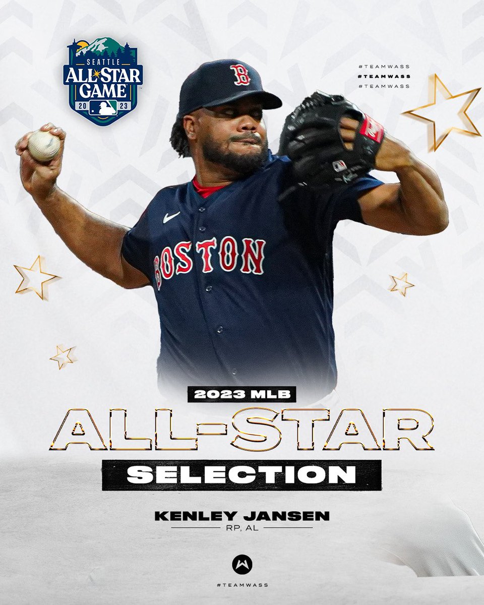 Wasserman Baseball (@wassbaseball) on Twitter photo 4X MLB All-Star‼️⭐️
Congratulations to <a href="/kenleyjansen74/">Kenley Jansen</a> on being named a 2023 MLB All-Star.
#TeamWass // #AllStarGame 4X MLB All-Star‼️⭐️
Congratulations to <a href="/kenleyjansen74/">Kenley Jansen</a> on being named a 2023 MLB All-Star.
#TeamWass // #AllStarGame
