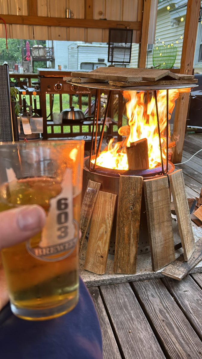 Chilling by the pit on this very wet Sunday