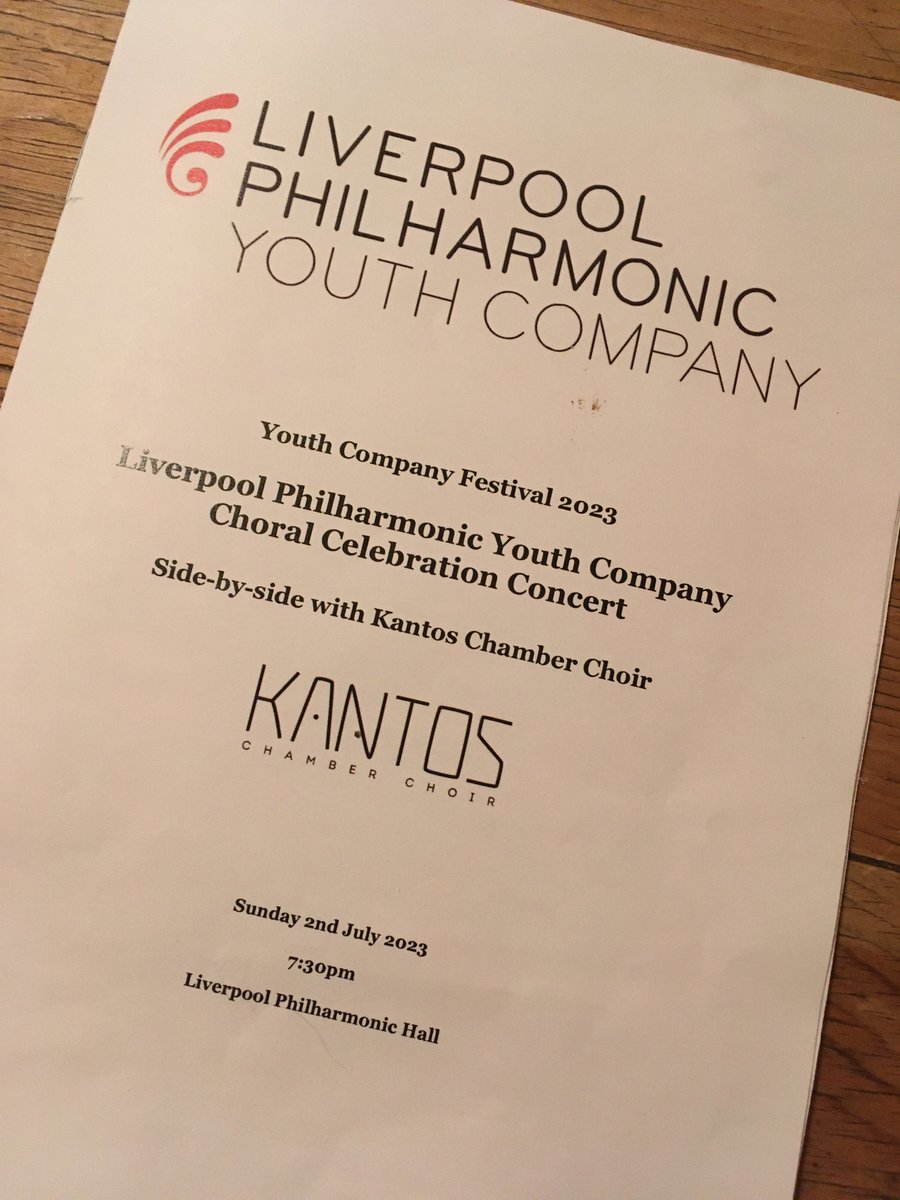 Just home from a gorgeous concert with @liverpoolphilEd Youth Choirs @SimonEmeryMusic @KantosChoir @EllieSlorach. Really fine premiere of my Three Green Songs. Amazing music by Jonathan Dove @EricWhitacre Alberto Grau @ekatschernin Peter Rose @Frank_Ticheli_ and @jonimitchell