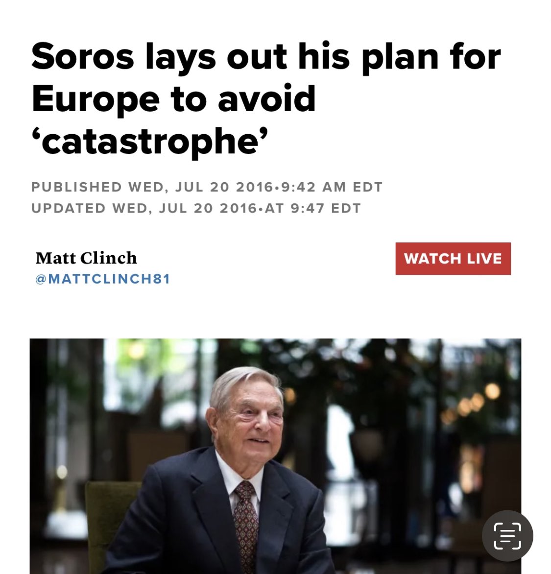 WallStreetMav's tweet photo. George Soros wants to admit more refugees and spending $30+ billion per year making them feel welcome. https://t.co/LlXx1gXH8n