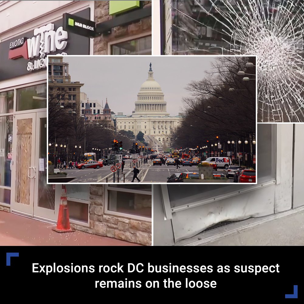 FoxNews's tweet photo. Three explosives went off in northeast DC within minutes, police say. https://t.co/U3nxZ1T5MD https://t.co/LeNA7yxnPs