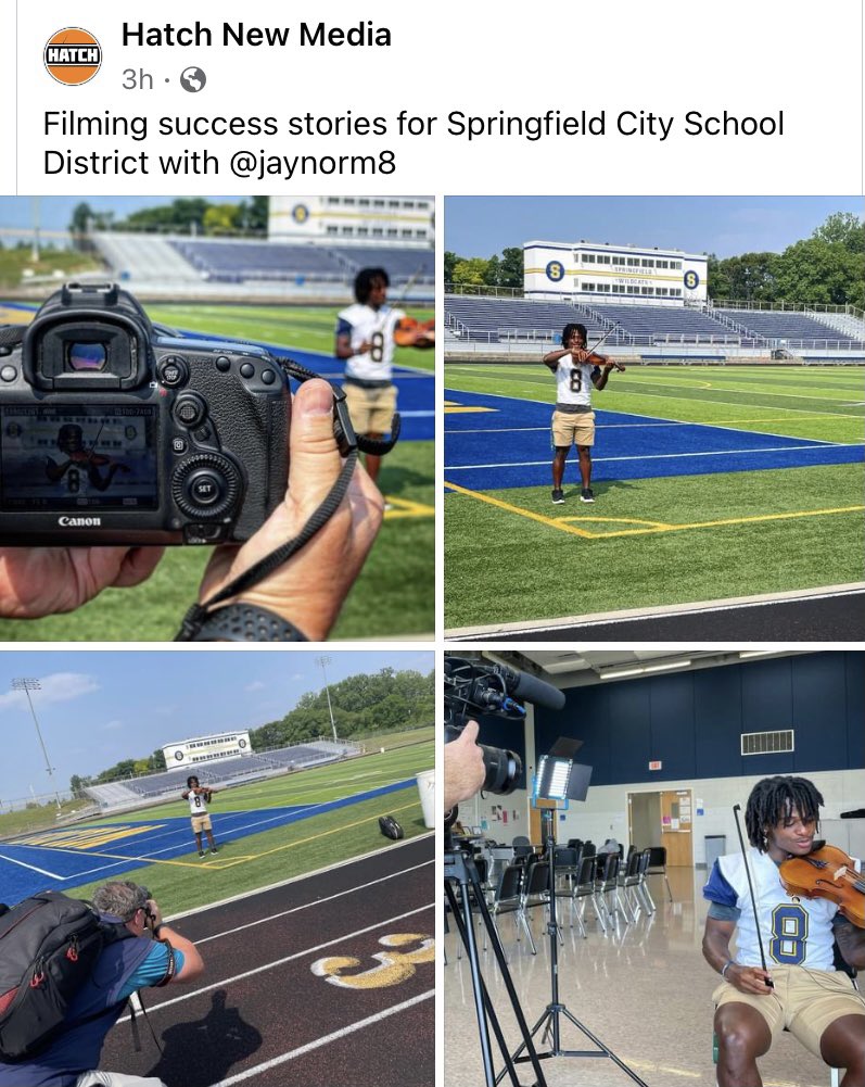 scsdoh's tweet photo. Alumni Jaivian Norman helped out recently while home from E Michigan U. Jaivian loved his experience in the SCSD. A student-athlete & member of orchestra, Jaivian encourages younger students to get involved in sports, clubs & the arts. Something for everyone! #MoreToOffer https://t.co/XqQM7CYeqc
