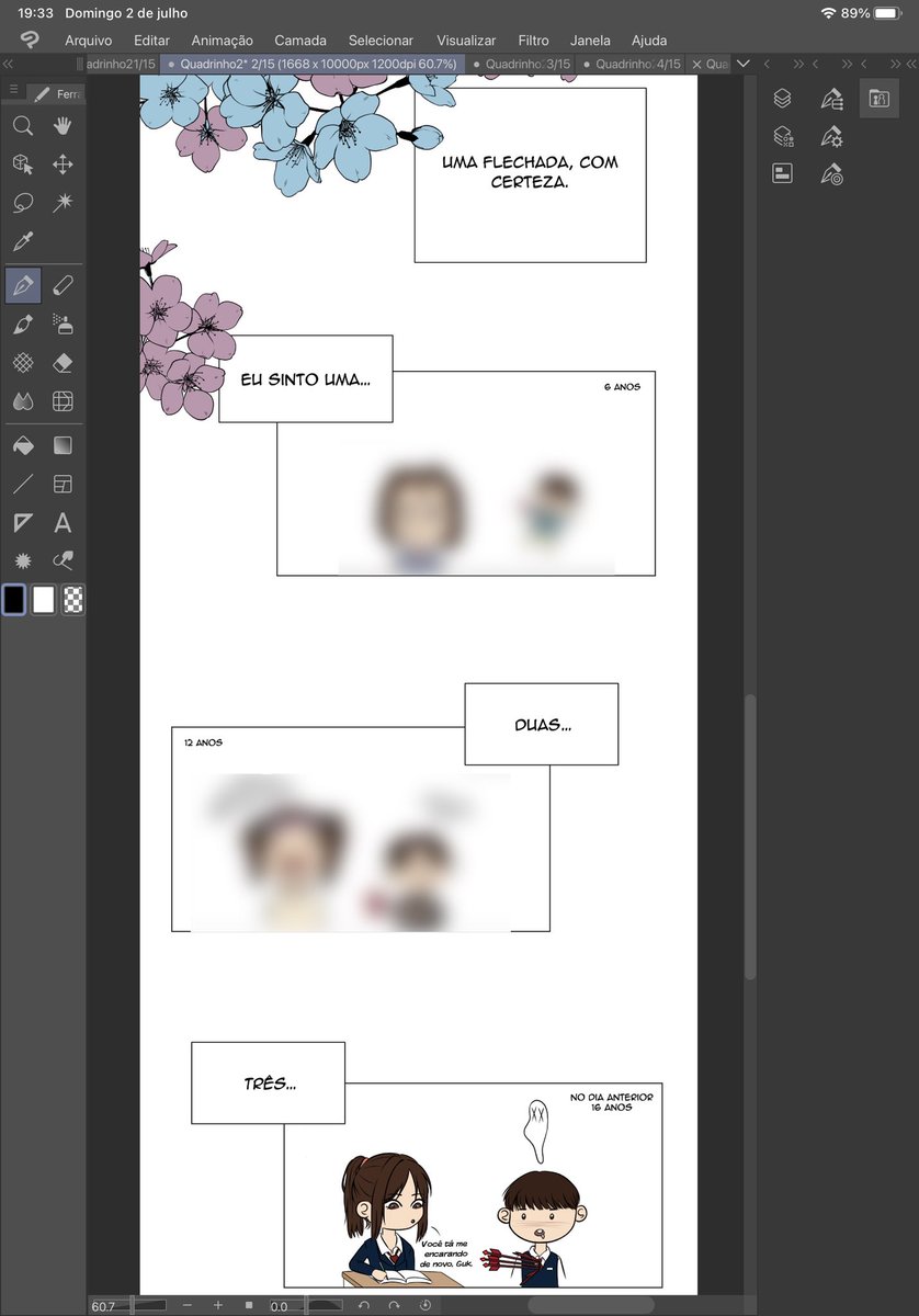 yoonartxy's tweet photo. spoilerzinho do processo inicial de colorir e um pouco de como está a narrativa adaptada pra hq 😭
título da fanfic: eternamente e mais um dia #103B https://t.co/5UyE15qlej