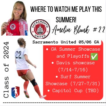 amelia_blunk_'s tweet photo. ⚠️Summer is halfway over! ⚠️

Here is where you can watch me play:⚽️

 @ImCollegeSoccer @SoccerMomInt  @UCCSws @BroncoSportsSOC @EWUSoccer @UMBC_WSoccer @Kat_Mertz https://t.co/FjHOzBP3SU
