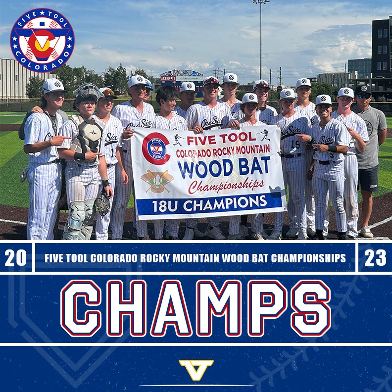 Five Tool Colorado (@fivetoolco) on Twitter photo 🏆CHAMPIONS🏆
Congrats to <a href="/one6baseball/">ONE6 Performance</a> 18U on winning the 18U Division of the <a href="/FiveTool/">Five Tool Baseball</a> Colorado Rocky Mountain Wood Bat Championships!
#WatchEm 🏆CHAMPIONS🏆
Congrats to <a href="/one6baseball/">ONE6 Performance</a> 18U on winning the 18U Division of the <a href="/FiveTool/">Five Tool Baseball</a> Colorado Rocky Mountain Wood Bat Championships!
#WatchEm