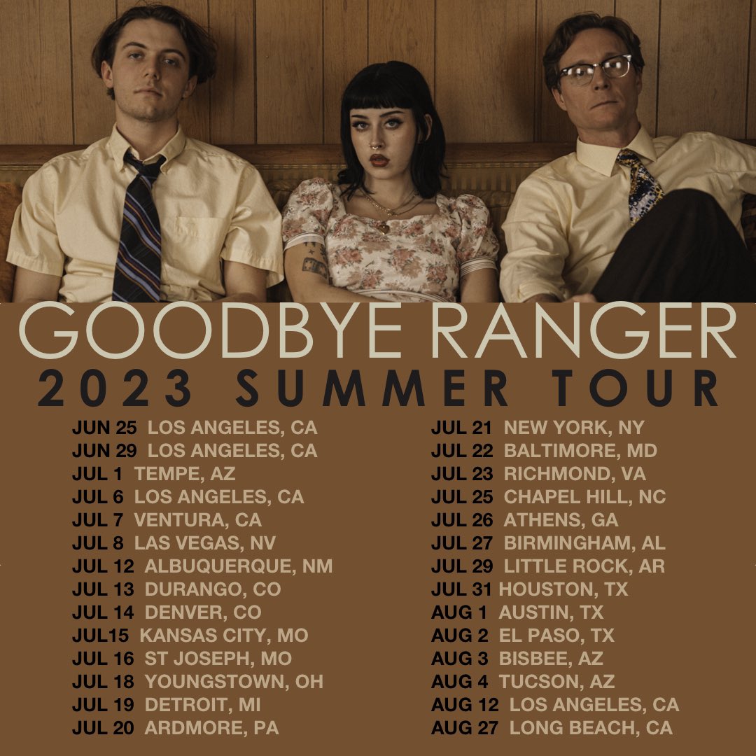 Spiritual successors to Sway, Goodbye Ranger is hitting the road! Come see us if we roll through! #shoegaze #indie #dreampop
