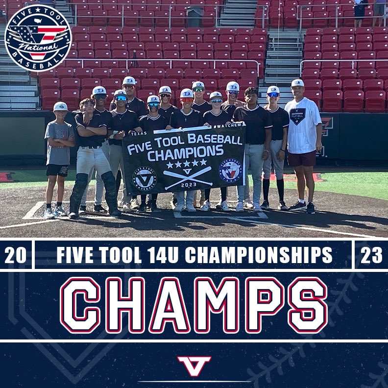 ✭Five Tool Texas✭ (@fivetooltexas) on Twitter photo 🏆CHAMPS🏆
Congrats to TBA 2027 on winning the <a href="/FiveTool/">Five Tool Baseball</a> 14U Championships!
#WatchEm 🏆CHAMPS🏆
Congrats to TBA 2027 on winning the <a href="/FiveTool/">Five Tool Baseball</a> 14U Championships!
#WatchEm