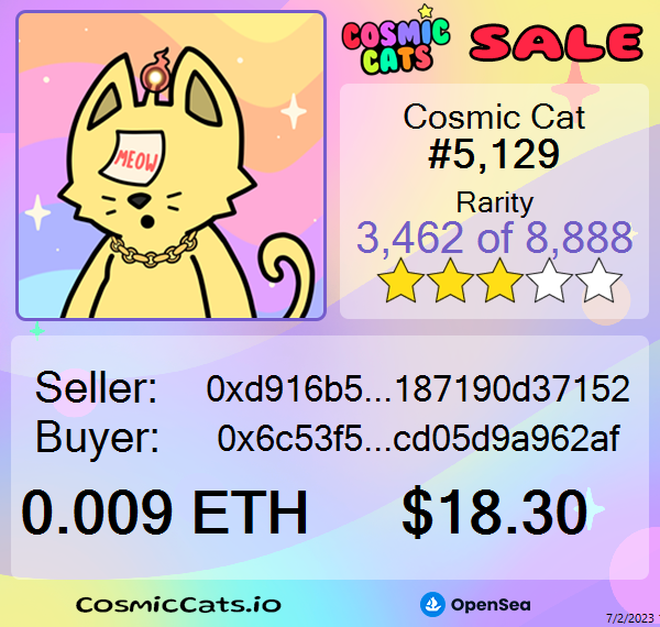 Cosmic Cats Sales tweet media