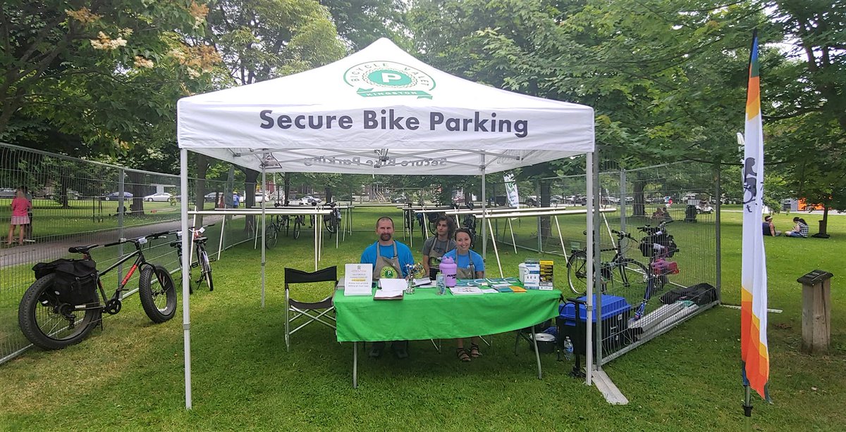Cycle Kingston valet bicycle parking at Artfest Kingston 2023