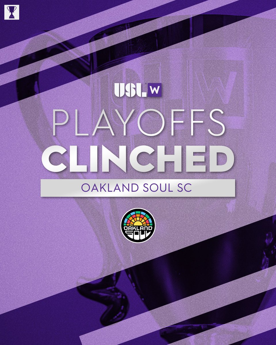 Postseason is good for the 𝕤𝕠𝕦𝕝 ☀️🌈

<a href="/oaklandsoulsc/">Oakland Soul</a> has clinched a spot in the 2023 playoffs!

#ForTheW