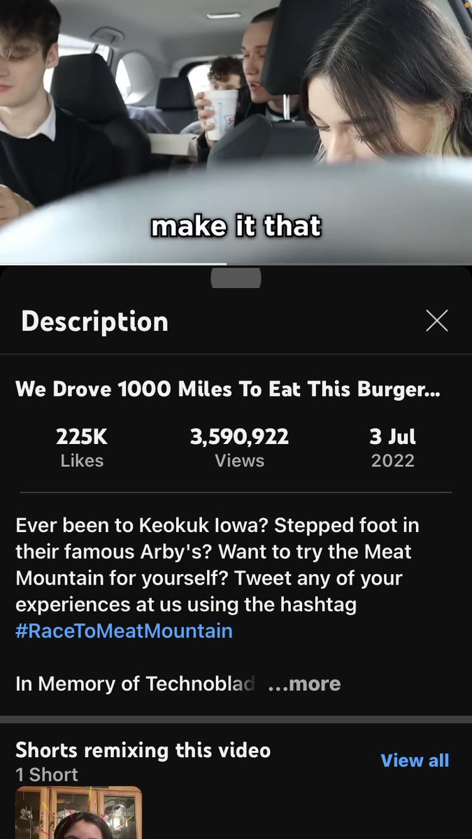 ‘We Drove 1000 Miles To Eat This Burger…’ better known as ‘Race to Meat Mountain’ turns a year old today!