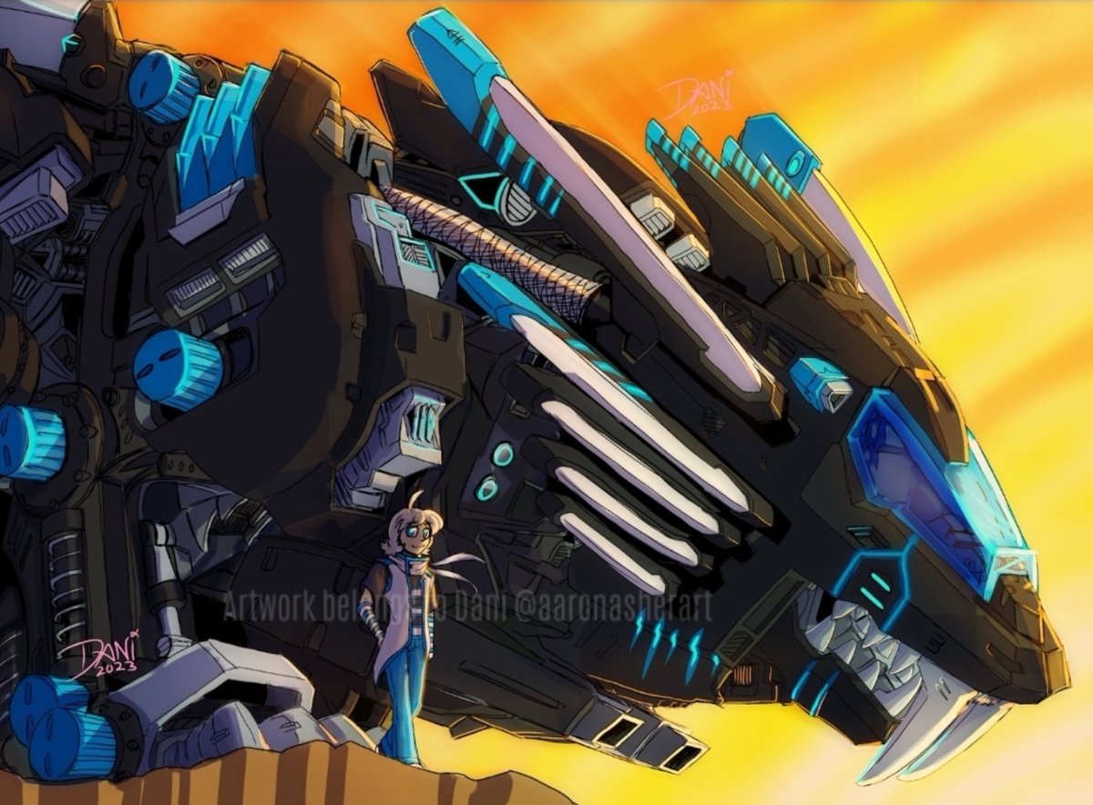 AaronAsherArt's tweet photo. To finish my week off - Aaron with his customized Blade Liger, Chaotic Fury. Took me way longer than I wanted it to. Too many details. 😵💫
#zoids #ゾイド #bladeliger #ブレードライガー #custom #oc #aaronasher #digitalart #myart #sunrise #aaronasherart https://t.co/nepdRwHFYA