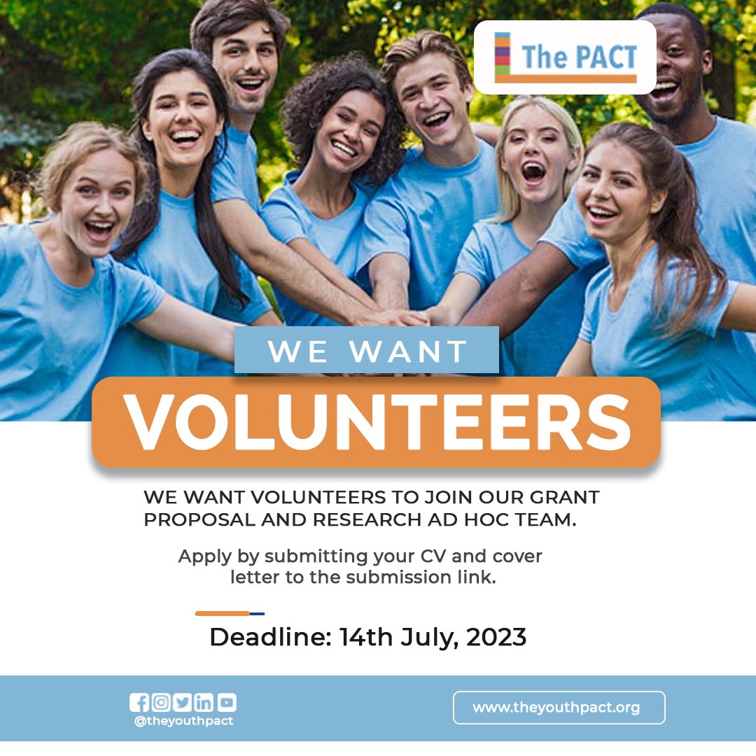 We need volunteers to join our grant proposal &amp; research team. The purpose of the team is to contextualize grant applications based on country level and regions, with the goal of supporting community level impact.
Here’s the link to apply: bit.ly/3XqosNk