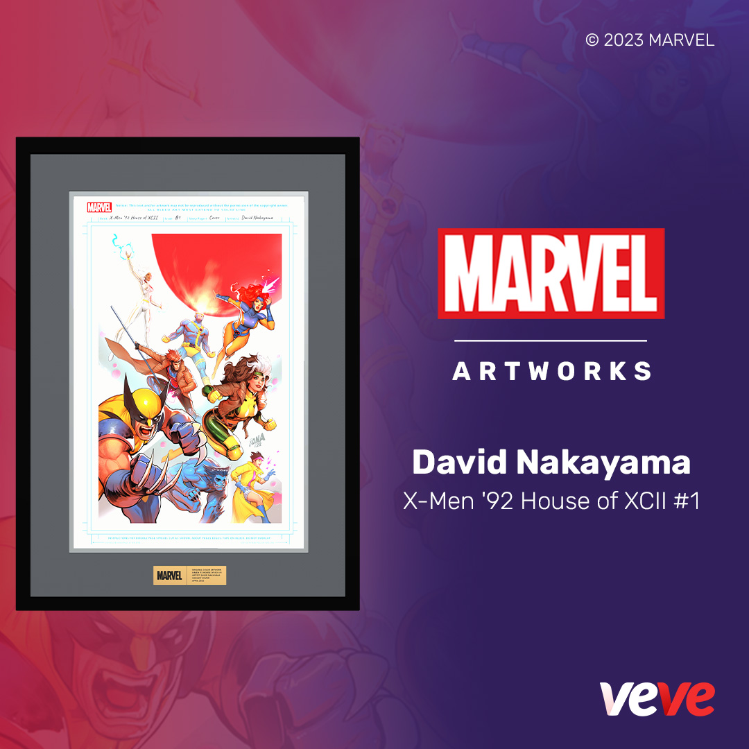 veve_official's tweet photo. .@DavidNakayama returns with this awesome team shot of the X-Men from a variant cover of X-Men '92 House of XCII #1!

This 1/1 @Marvel Artwork is available via silent auction from Mon, 3 Jul at 12PM PT, only on the VeVe web app! https://t.co/zkFYKQhnV4

#CollectorsAtHeart https://t.co/hEVcoKT8X0