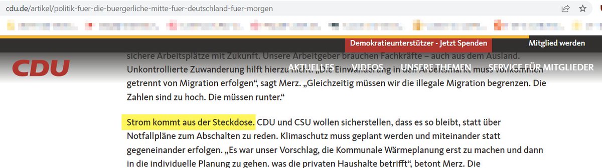 PTNisWarCrmnl's tweet image. Saufen die bei der #CDU Lack? #Strom kommt aus der #Steckdose? Lieber @Der_Postillon, schreibt ihr seit neuestem die Texte für die #Union?