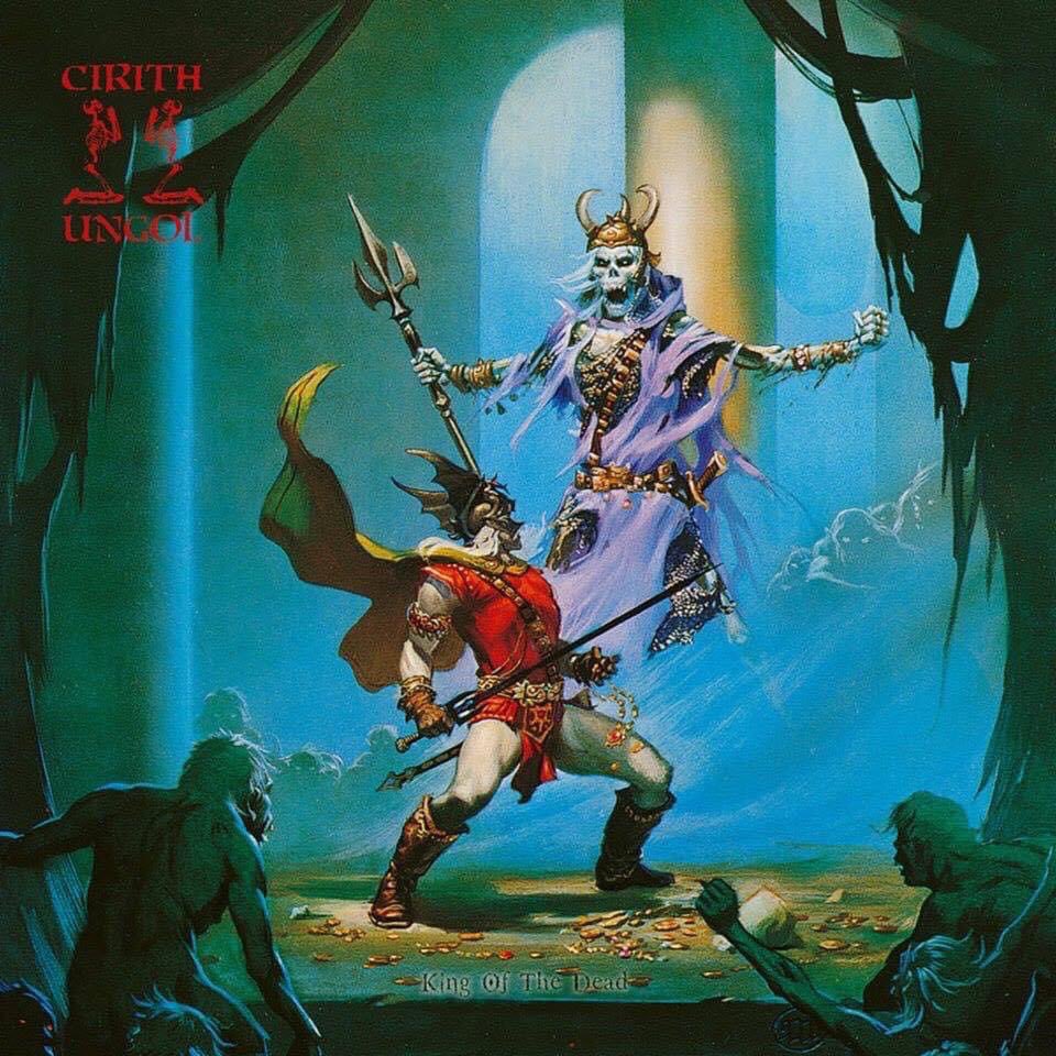 July 2nd 1984 #CirithUngol released the album “King Of The Dead” #MasterOfThePit #BlackMachine #DeathOfTheSun #AtomSmasher #HeavyMetal 

Did you know...
The Cover of Michael Moorcock's novel 'Bane of the Black Sword' acts as the album's cover.