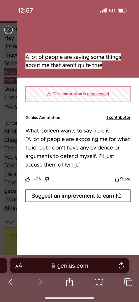 caradaclan's tweet photo. Genius having Colleen Ballinger’s “apology” song with lyric analysis has me rolllling 💀 https://t.co/uhAylhpyV3
