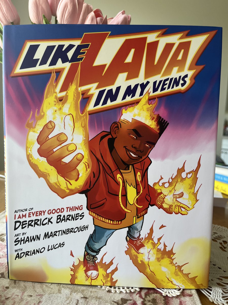 An amazing #picturebook written in #graphicnovel format, #LikeLavaInMyVeins written by Derrick Barnes & @smartinbrough has a hero to root for & an inspirational message about the importance of a compassionate teacher. #bookaday @nancyrosep @PenguinClass