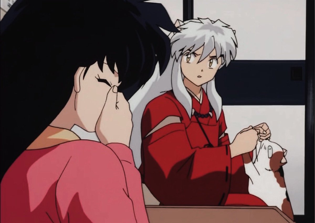 mangakagome's tweet photo. when inuyasha ran around the feudal era to gather ingredients to make a medicinal drink (that his mother used to make him when he was ill) for kagome bc he was worried abt her and then tucked her into bed and stayed by her side all night >>> https://t.co/W8HmAAua3j