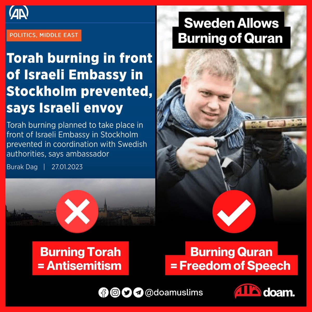 Classic western double-standards.