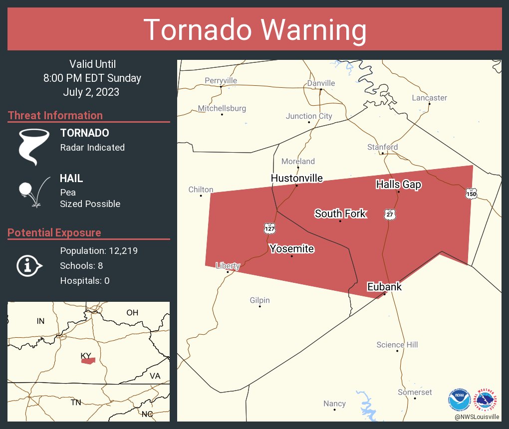 NWS Tornado on Twitter "Tornado Warning including Crab Orchard KY, Hustonville KY and Eubank KY