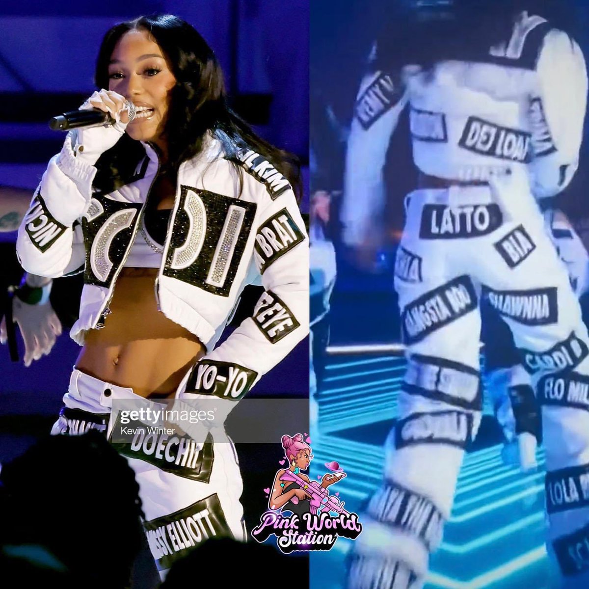 i loved Coi’s outfit for the #BetAwards2023 she payed homage to all female rappers. pretty girl energy >>>>>