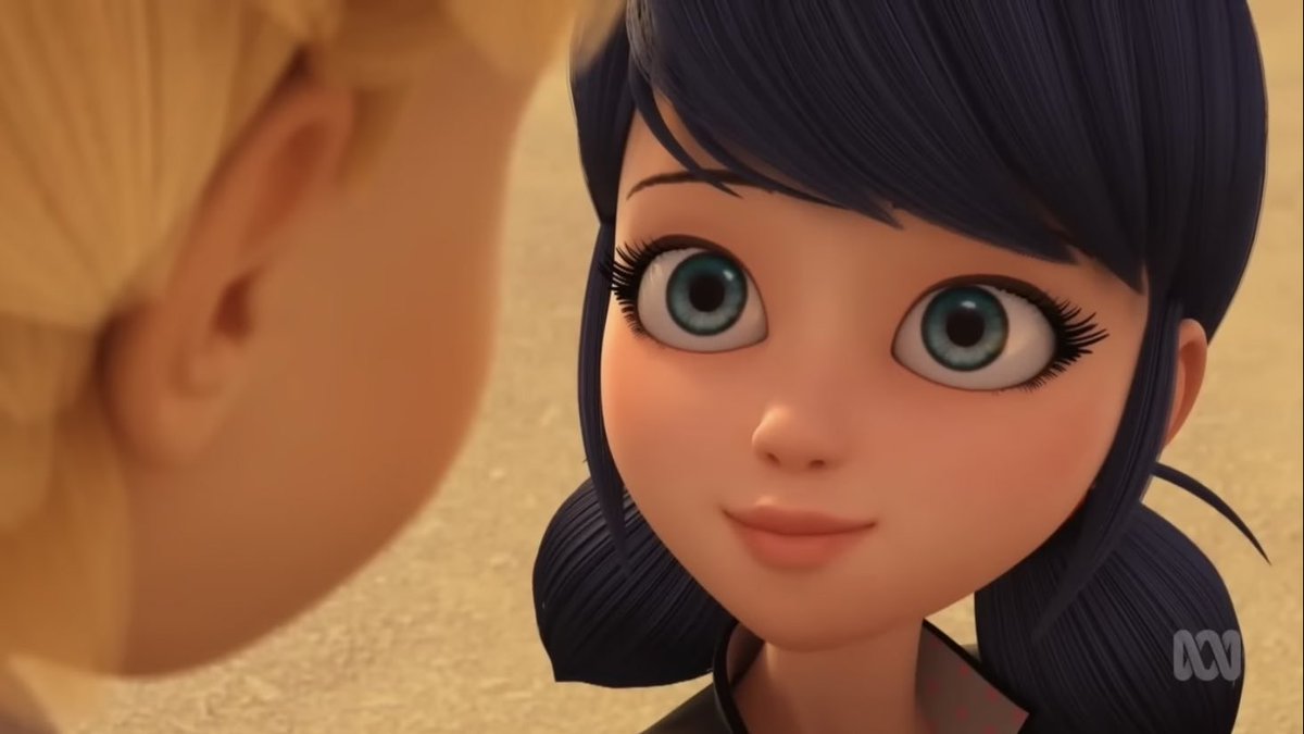 taysaugust's tweet photo. #MLBS5Spoilers 
everyone always talks about the way adrien looks at marinette, BUT CAN WE TALK ABT THE WAY MARINETTE LOOKS AT ADRIEN?!? https://t.co/zRmNz6TIjL