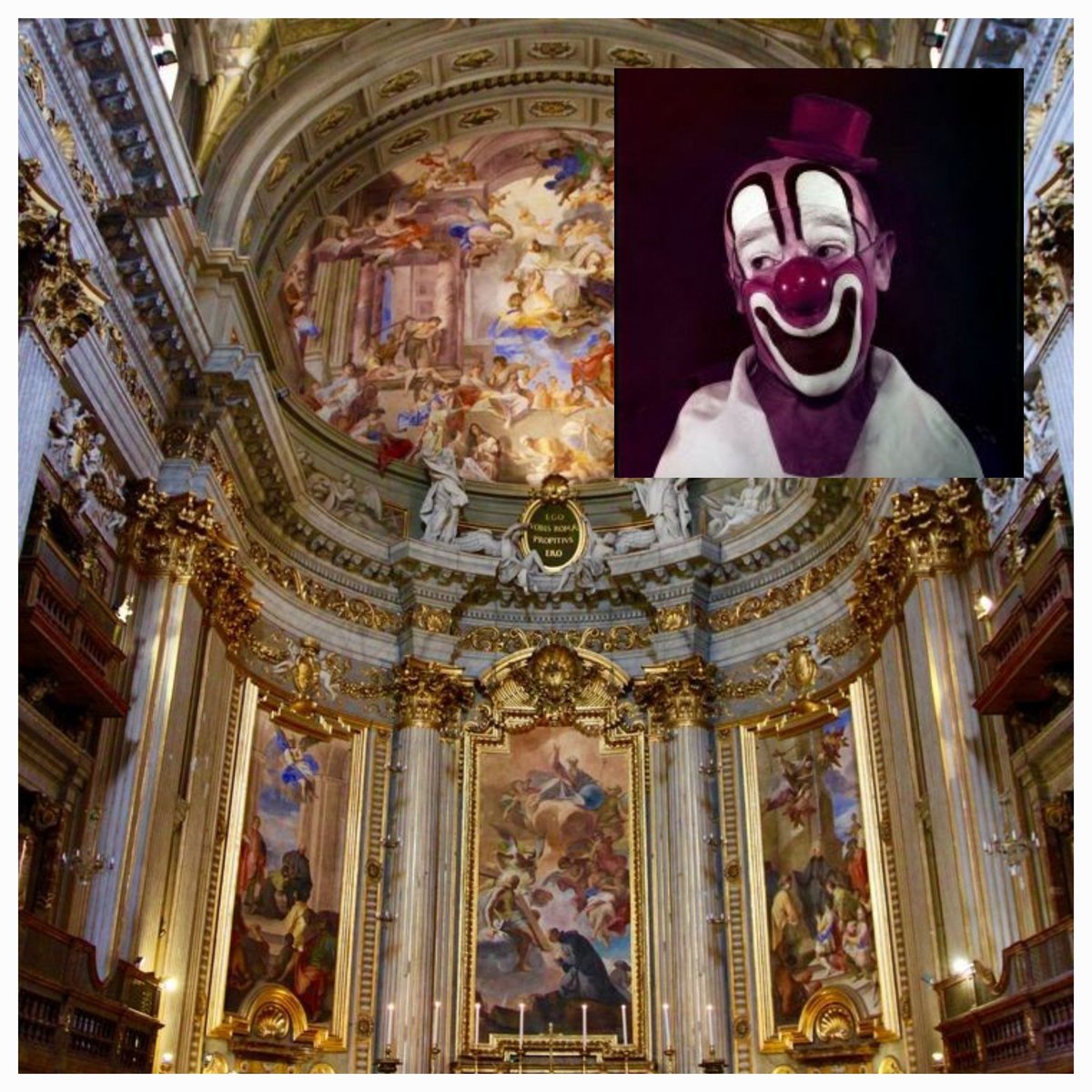 lissalet's tweet photo. "Inconspicuous " (Pic- Pinterest)
Always insisting, on staying, in the shadows.
Yet as inconspicuous, as a clown, in a cathedral.
#Poem #AlchemyPoetry https://t.co/4K5iKvNpzA